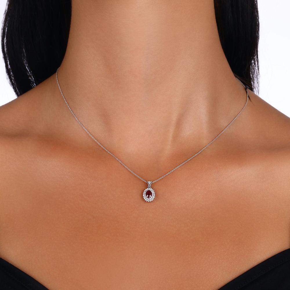 0.97 Karat Anturaj Due’S Yakut Pırlanta Kolye