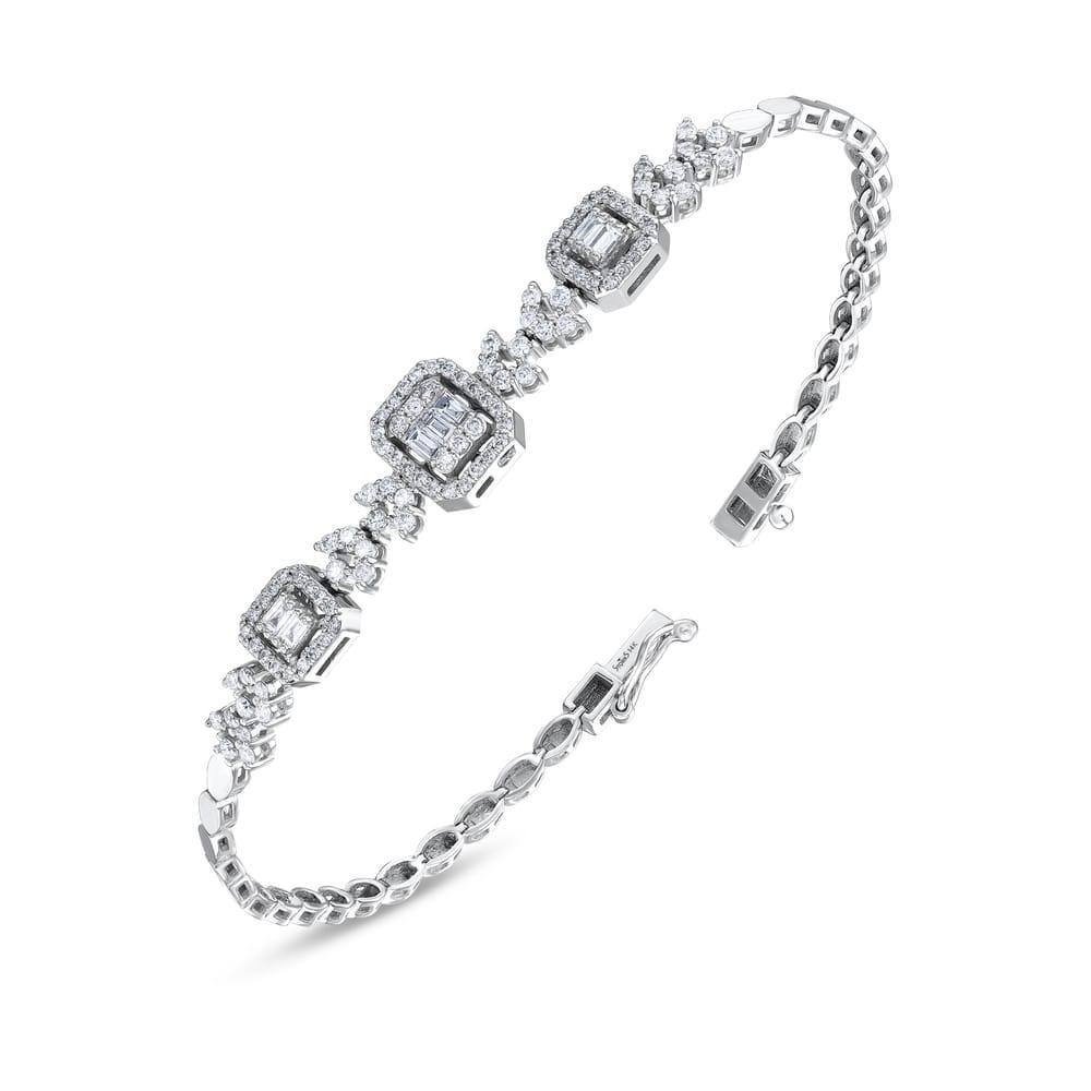 0.90 Karat Baget Pırlantalı Bileklik