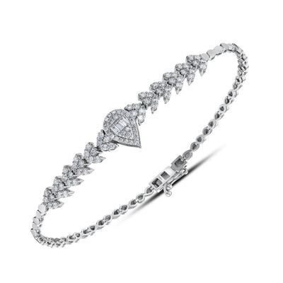 0.94 Karat Baget Pırlantalı Bileklik