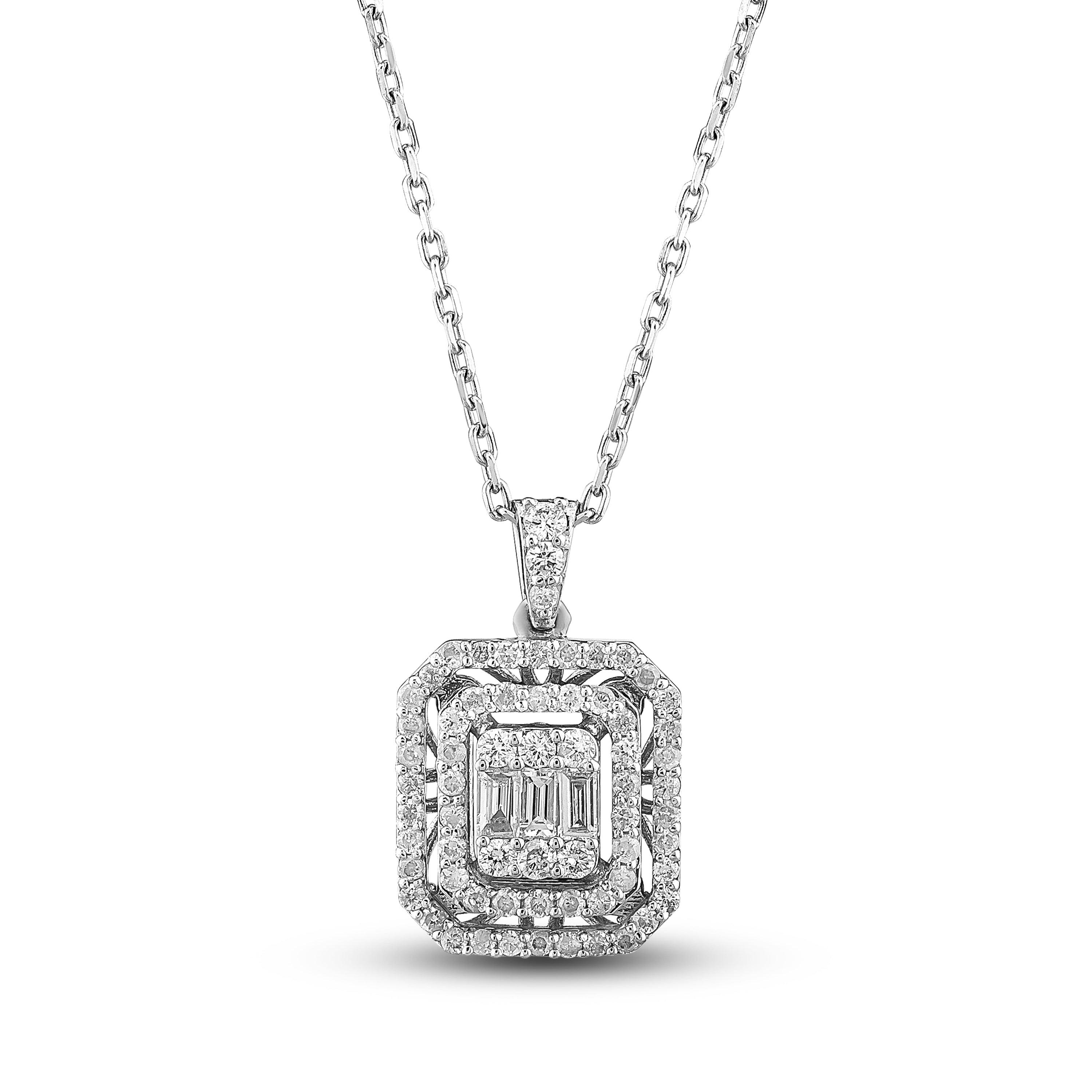 0.45 Karat Chloe Pırlanta Baget Kolye