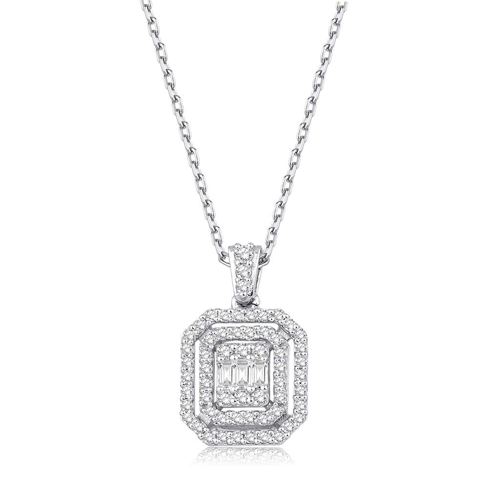 0.24 Karat Athena Baget Pırlanta Kolye