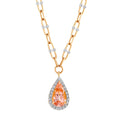 6.61 Karat Cherry Morganite Pırlanta Kolye