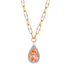 6.61 Karat Cherry Morganite Pırlanta Kolye