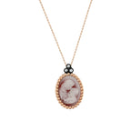 0.04 Karat Elmas Pembe Anne Bebek Pırlanta Kolye