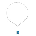 21.51 Karat Blue Topaz Pırlanta Kolye