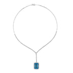 21.51 Karat Blue Topaz Pırlanta Kolye