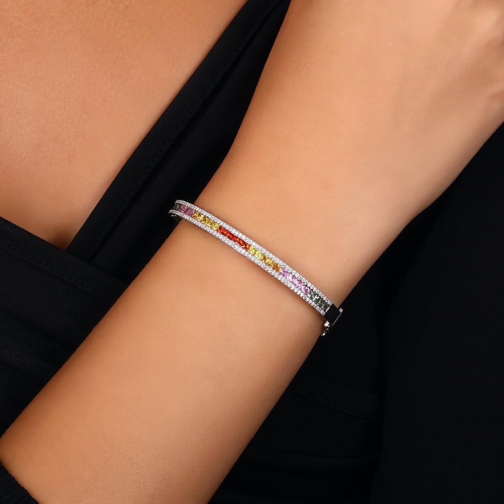 3.26 Karat Rainbow Koleksiyonu Pırlantalı Suyolu Bileklik