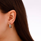2.98 Karat Rainbow Koleksiyonu Renkli Safir Pırlantalı Küpe