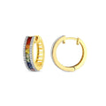 2.98 Karat Rainbow Koleksiyonu Renkli Safir Pırlantalı Küpe