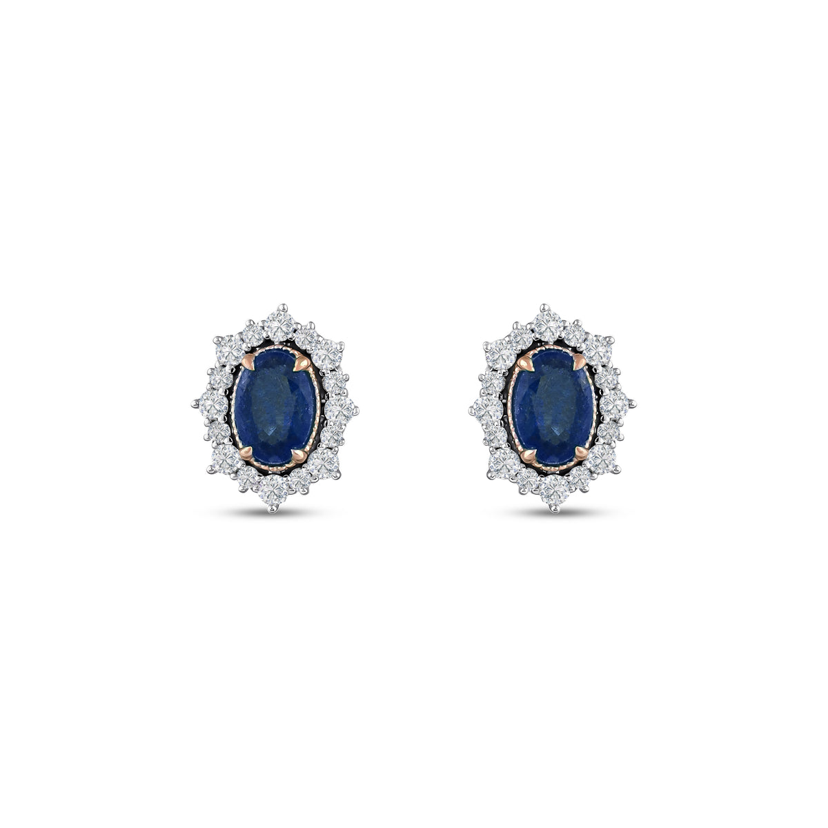 1.42 Karat Laranj Safir Pırlanta Küpe