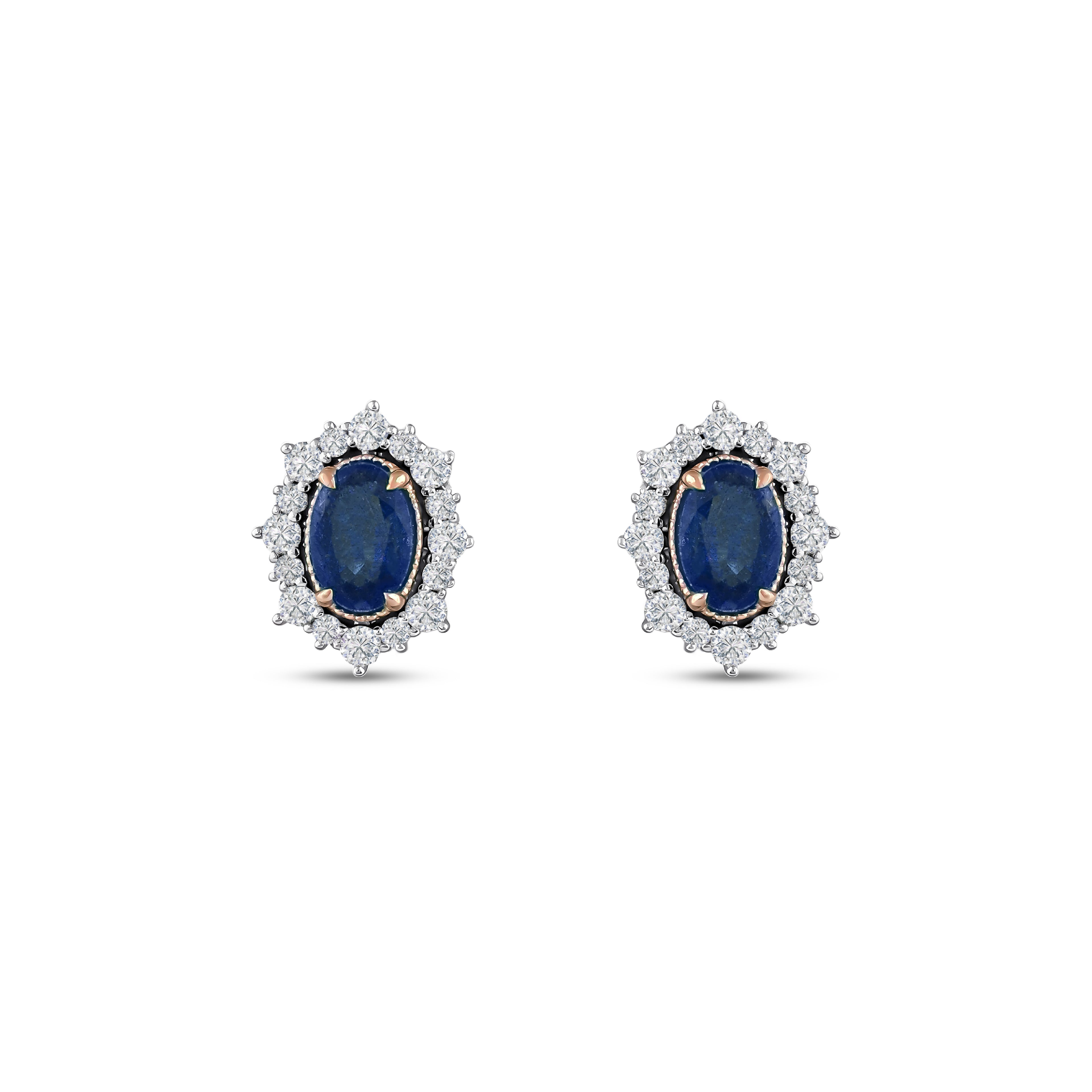 1.42 Karat Laranj Safir Pırlanta Küpe