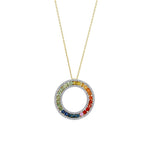 3.58 Karat Rainbow Koleksiyonu Safir ve Pırlantalı Gerdanlık