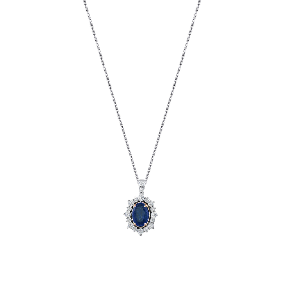 0.71 Karat Laranj Safir Pırlanta Kolye