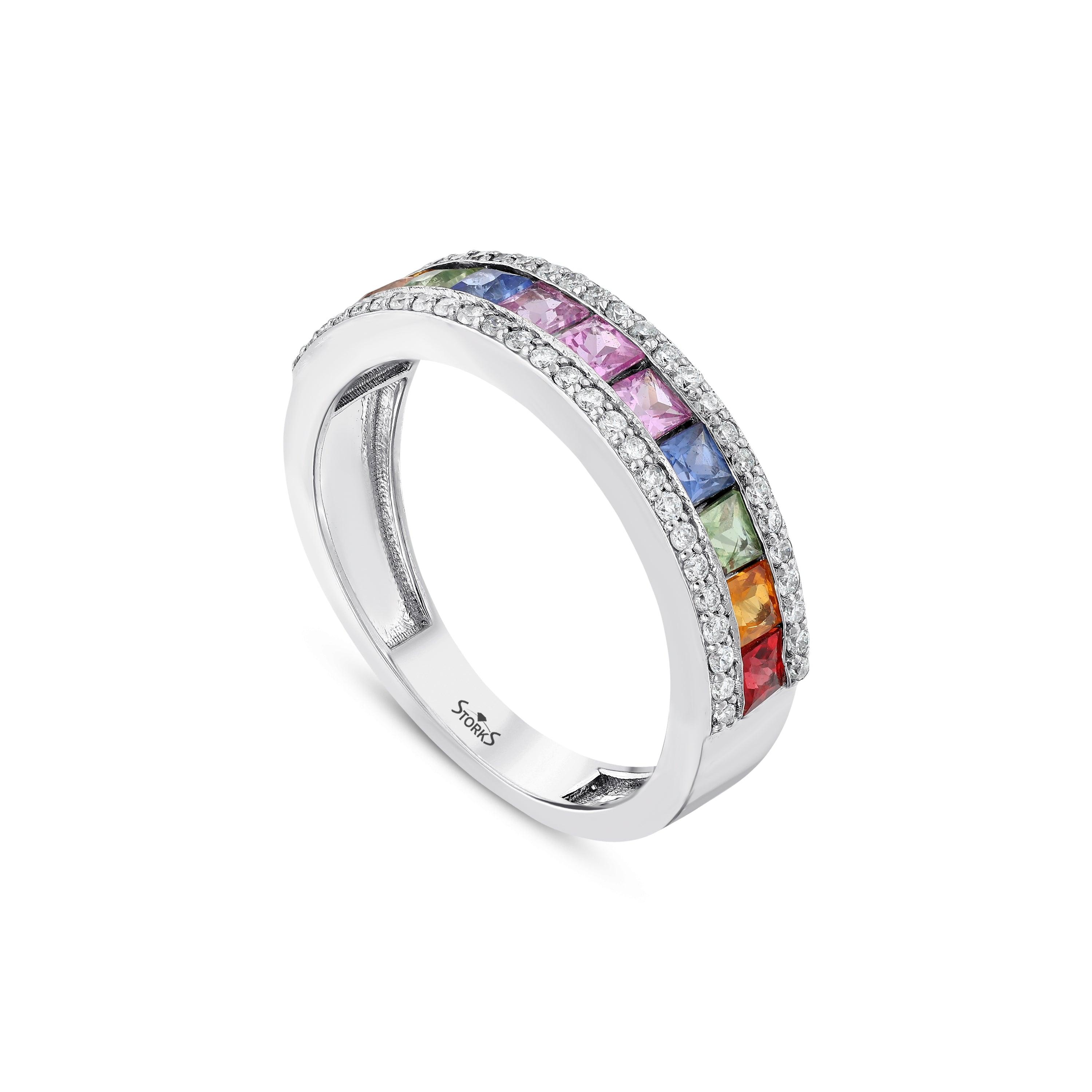 1.38 Karat Rainbow Koleksiyonu Tamtur Pırlanta Yüzük