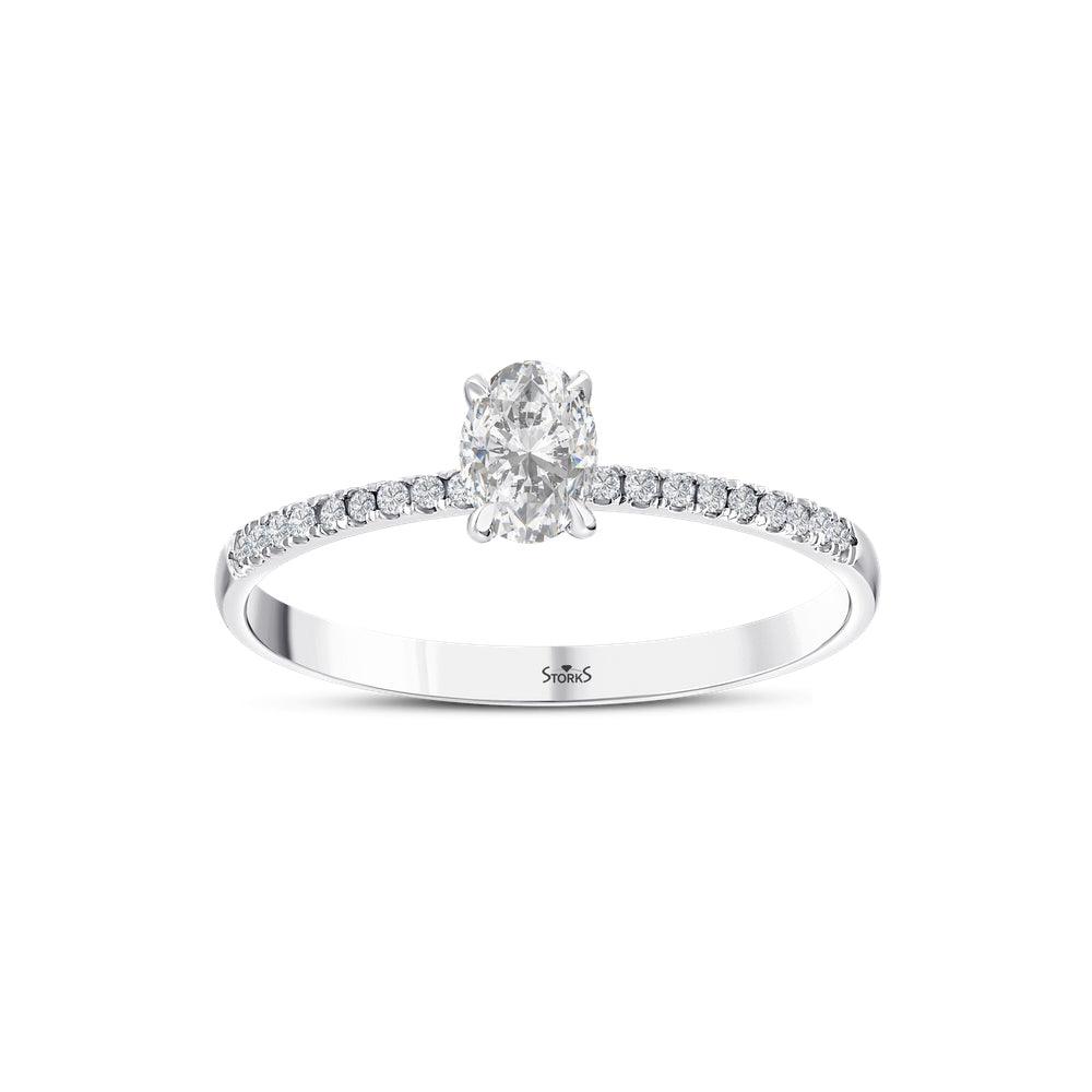 0.38 Karat Oval Pırlanta Tektaş Yüzük