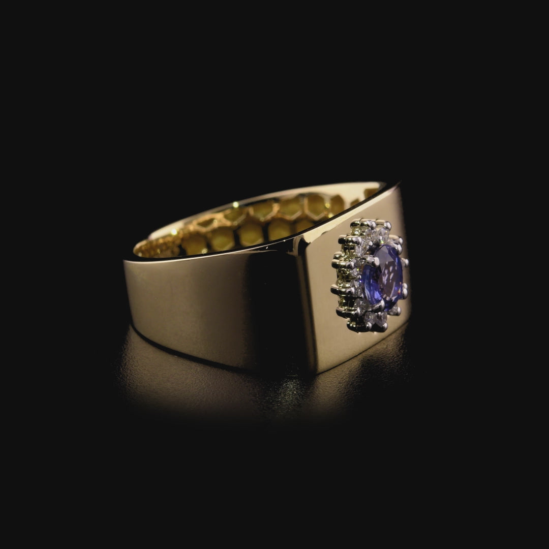 0.69 Karat Safir Pırlanta Yüzük